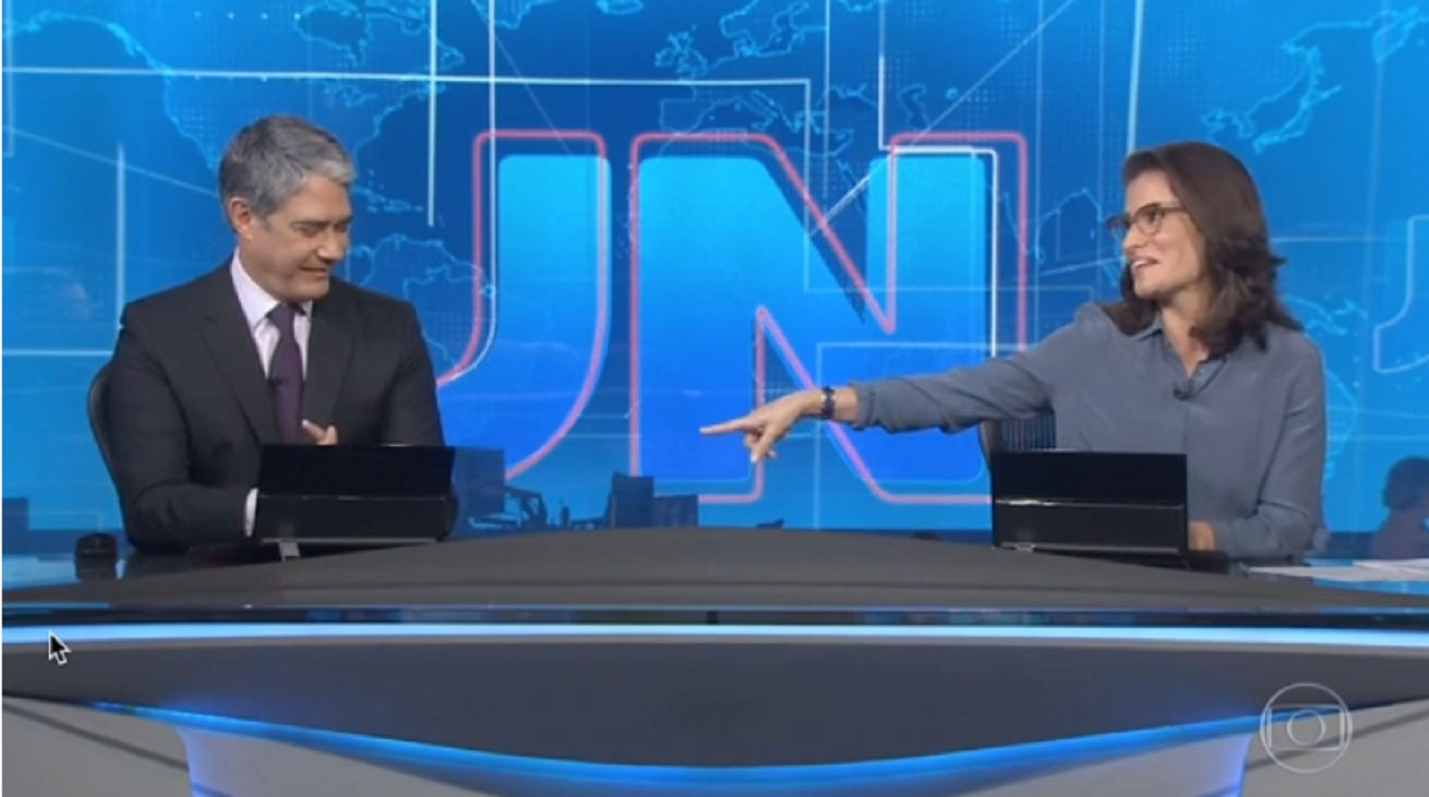 William Bonner emocionado após reportagem do Jornal Nacional