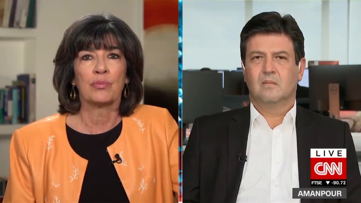 Christianne Amanpour entrevista Luiz Henrique Mandetta, na CNN