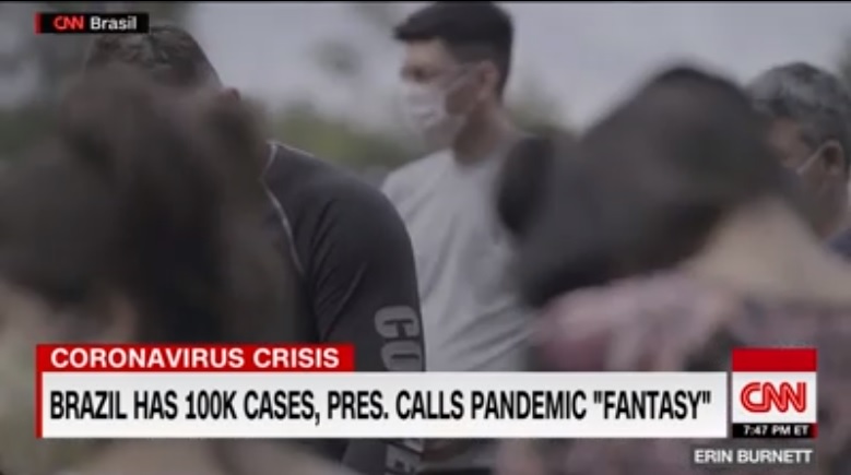 Reportagem da CNN Brasil na televisão americana