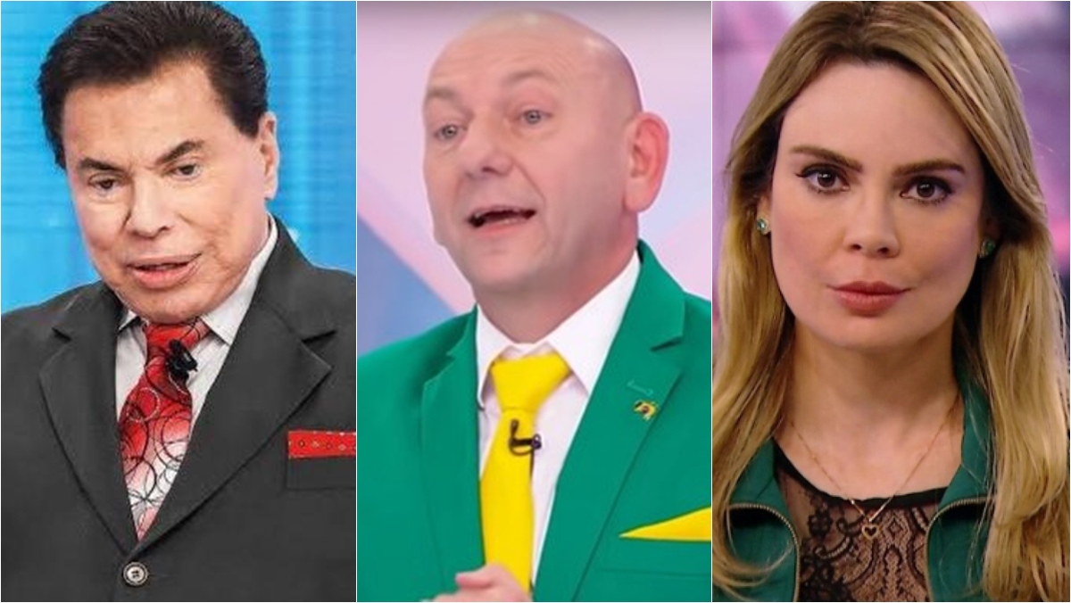 Silvio Santos, Luciano Hang e Rachel Sheherazade (Reprodução)