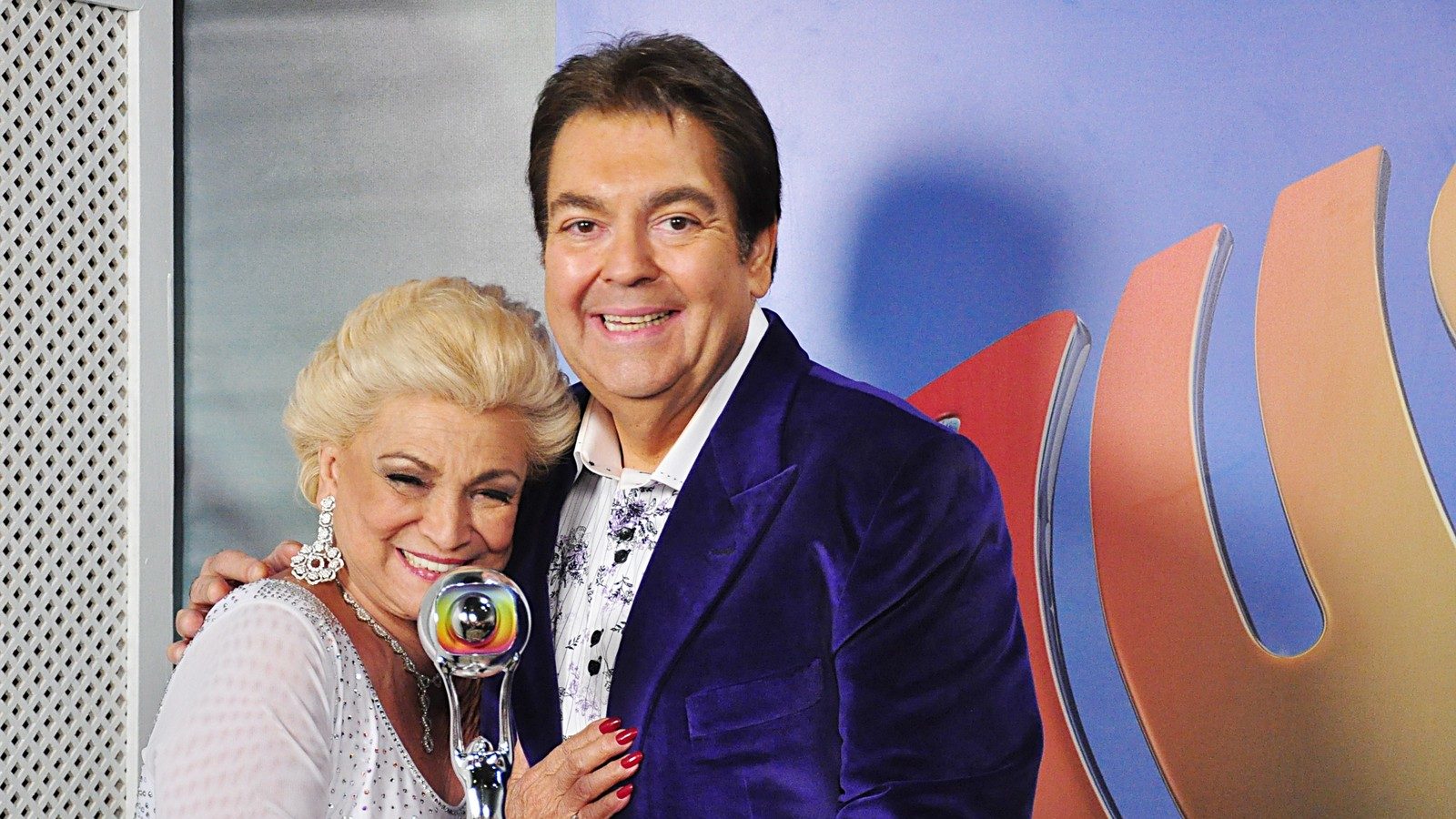 Hebe Camargo e Fausto Silva no Domingão do Faustão (Estevam Avellar / Globo)