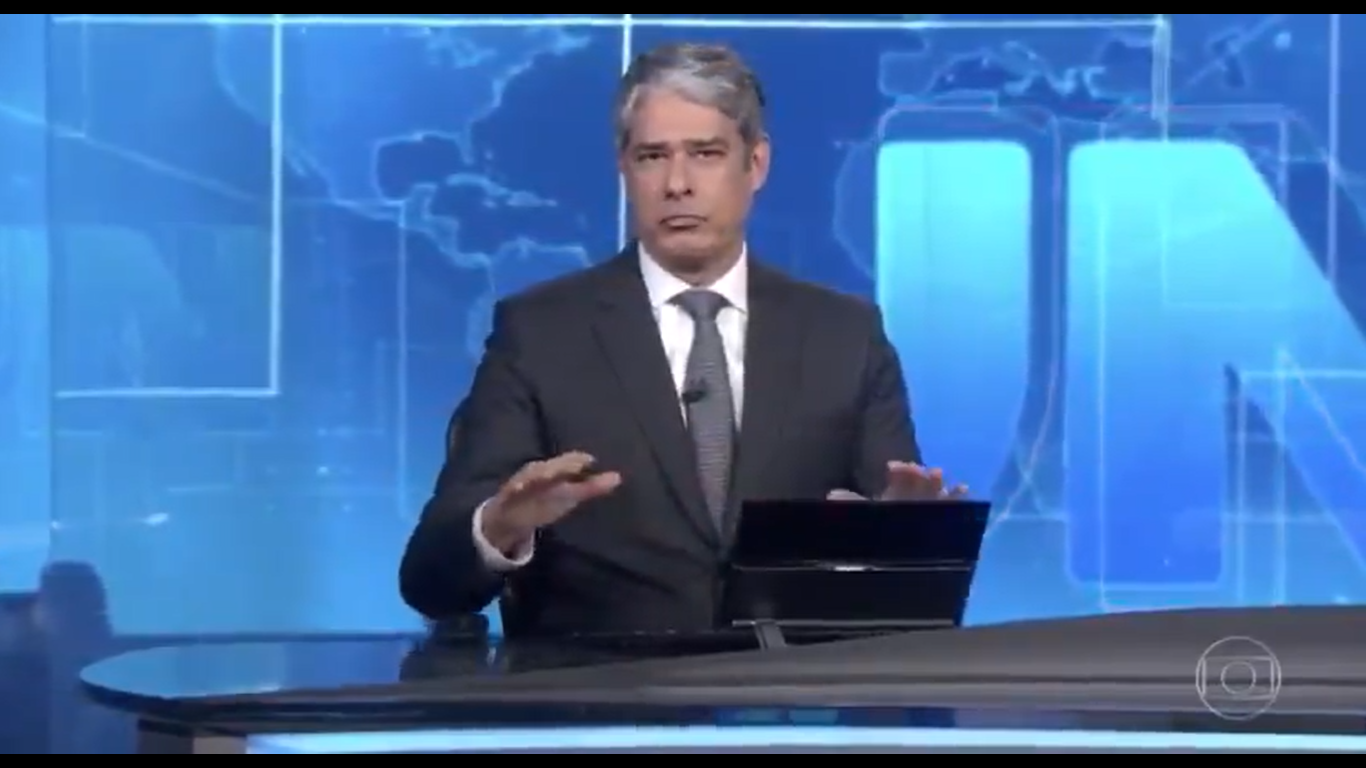 William Bonner no Jornal Nacional (Reprodução / Twitter)