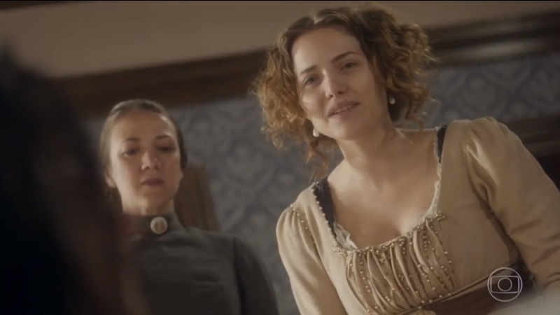 Leopoldina assiste ao parto de de Anna, em Novo Mundo