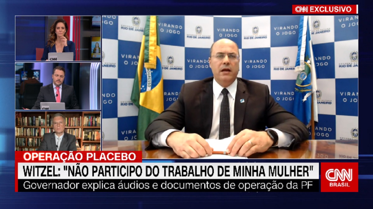 Monalisa Perrone comanda entrevista de Wilson Witzel no Expresso CNN