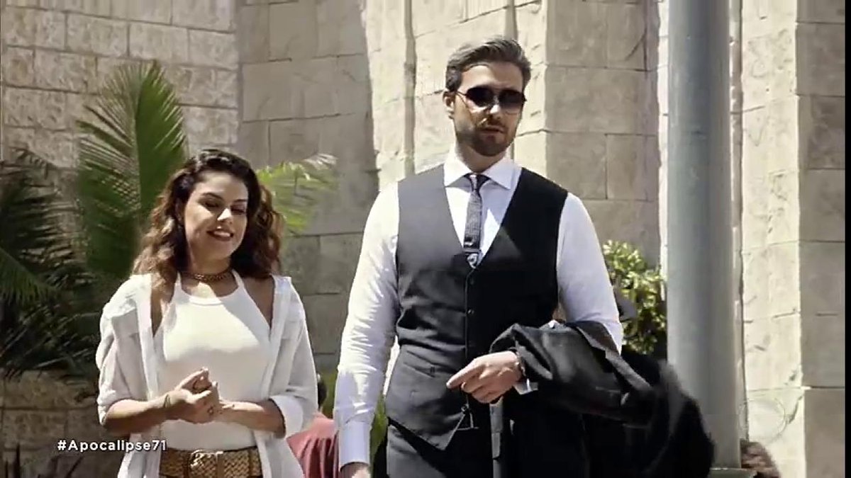 Paloma Bernardi e Sérgio Marone como Isabela e Ricardo em Apocalipse (Reprodução / Record TV)