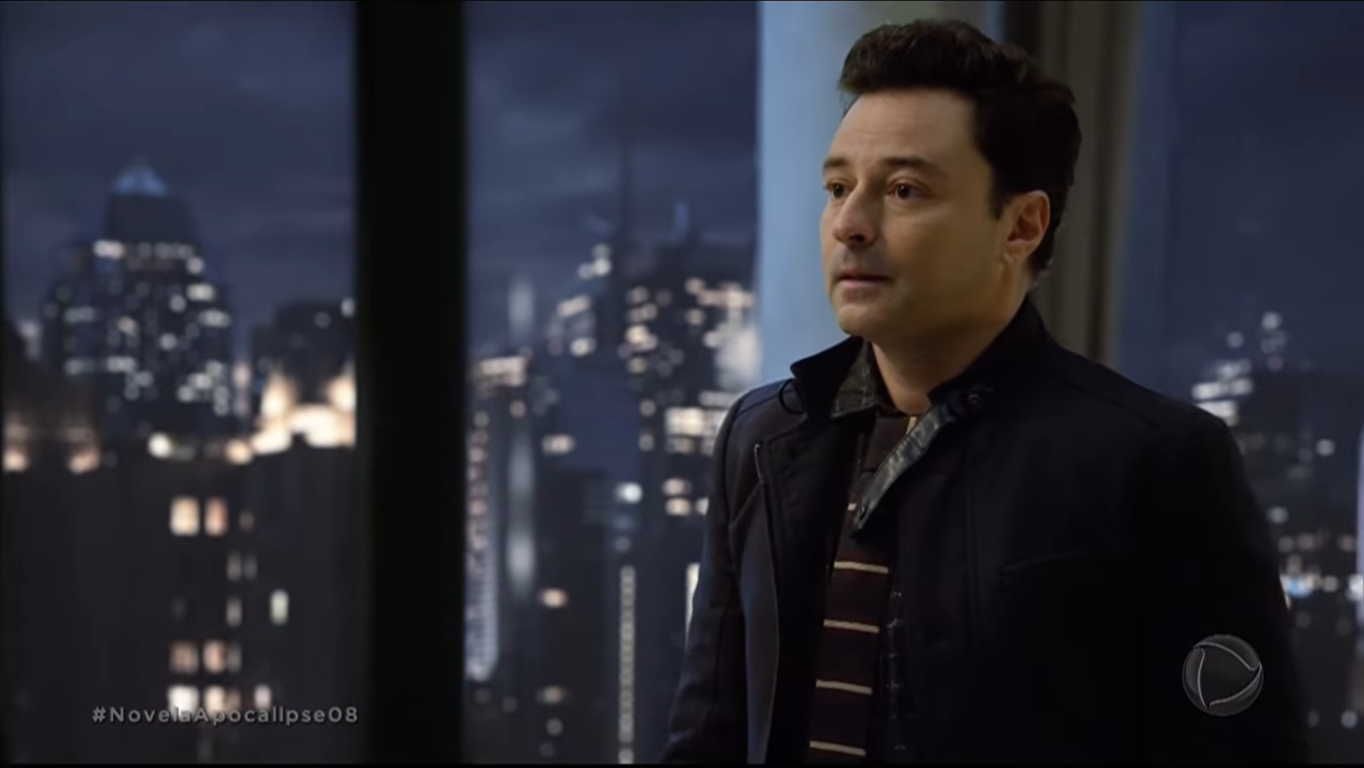 Emílio Orciollo Neto como Uri em Apocalipse (Reprodução / Record TV)