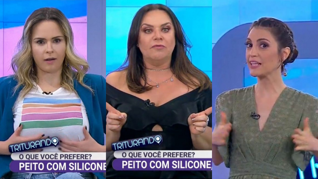 Ana Paula Renault, Flor Fernandez e Chris Flores no Triturando
