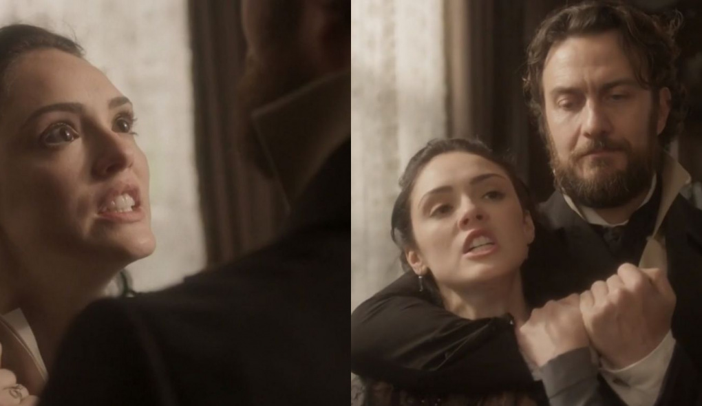 Anna (Isabelle Drummond) e Thomas (Gabriel Braga Nunes) de Novo Mundo