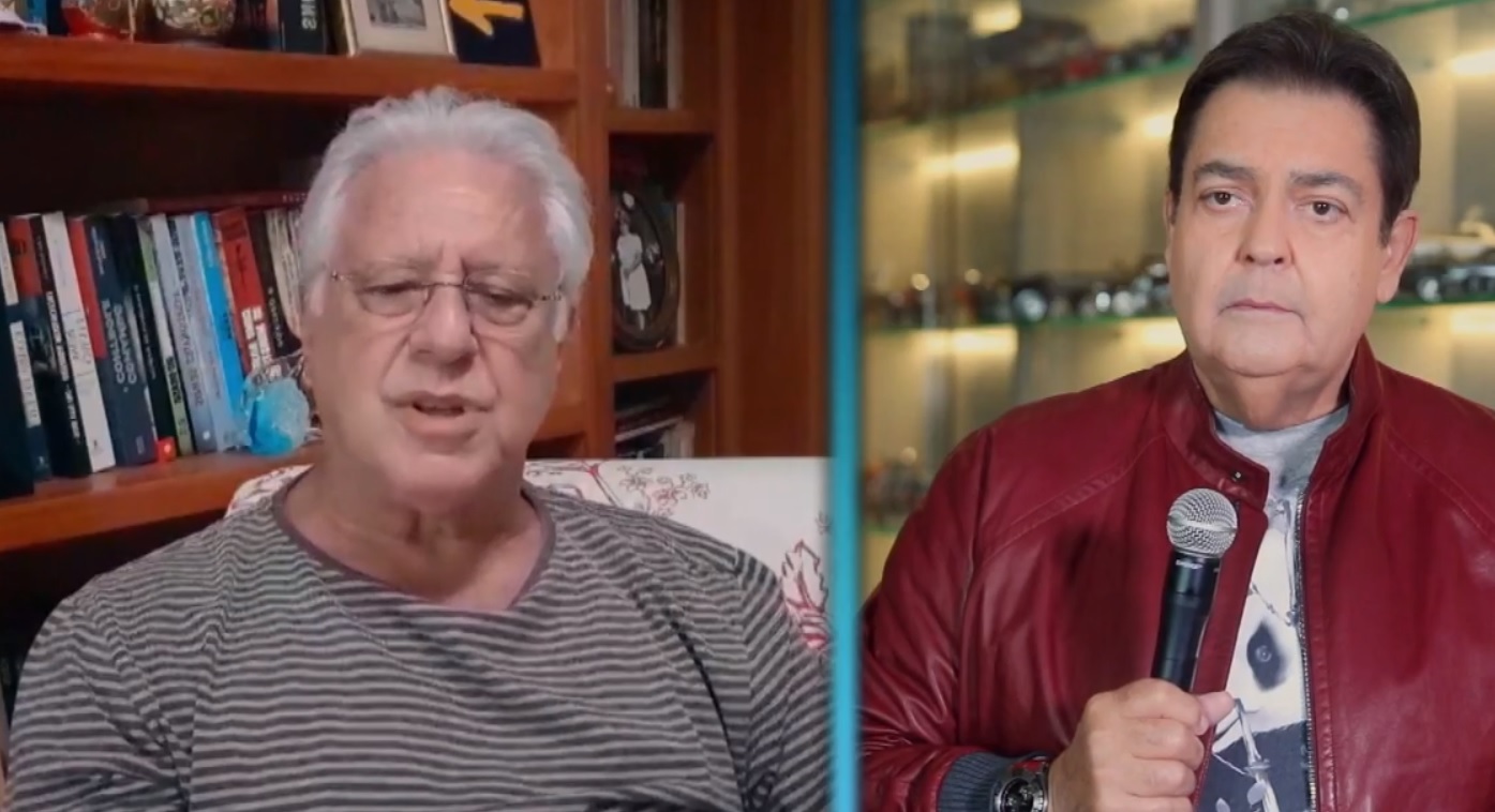 Antonio Fagundes e Faustão no Domingão