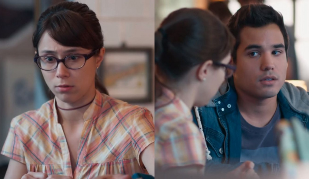 Benê (Daphne Bozaski) e Guto (Bruno Gadiol) de Malhação - Viva a Diferença