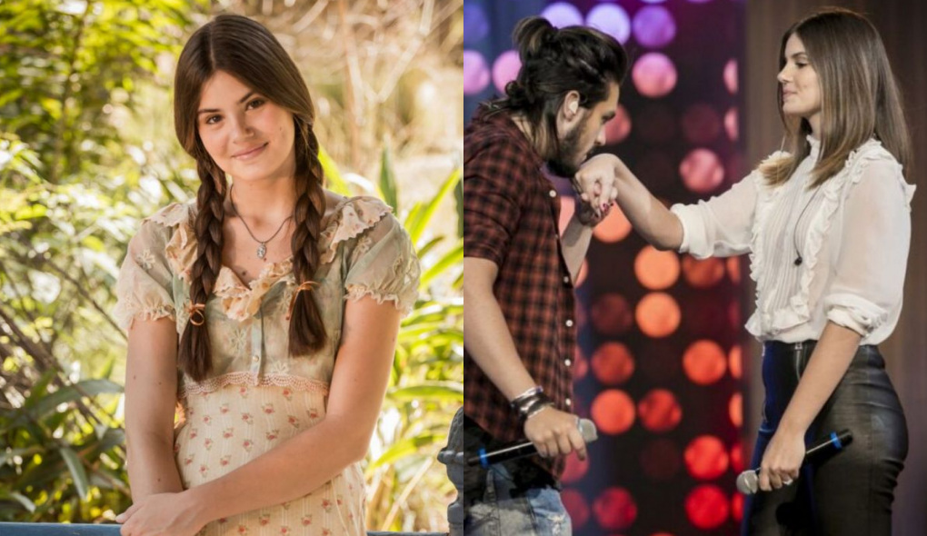 Camila Queiroz como Mafalda de Êta Mundo Bom! e com Luan Santana