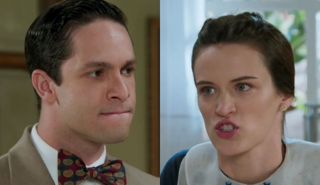 Celso (Rainer Cadete) e Maria (Bianca Bin) de Êta Mundo Bom!