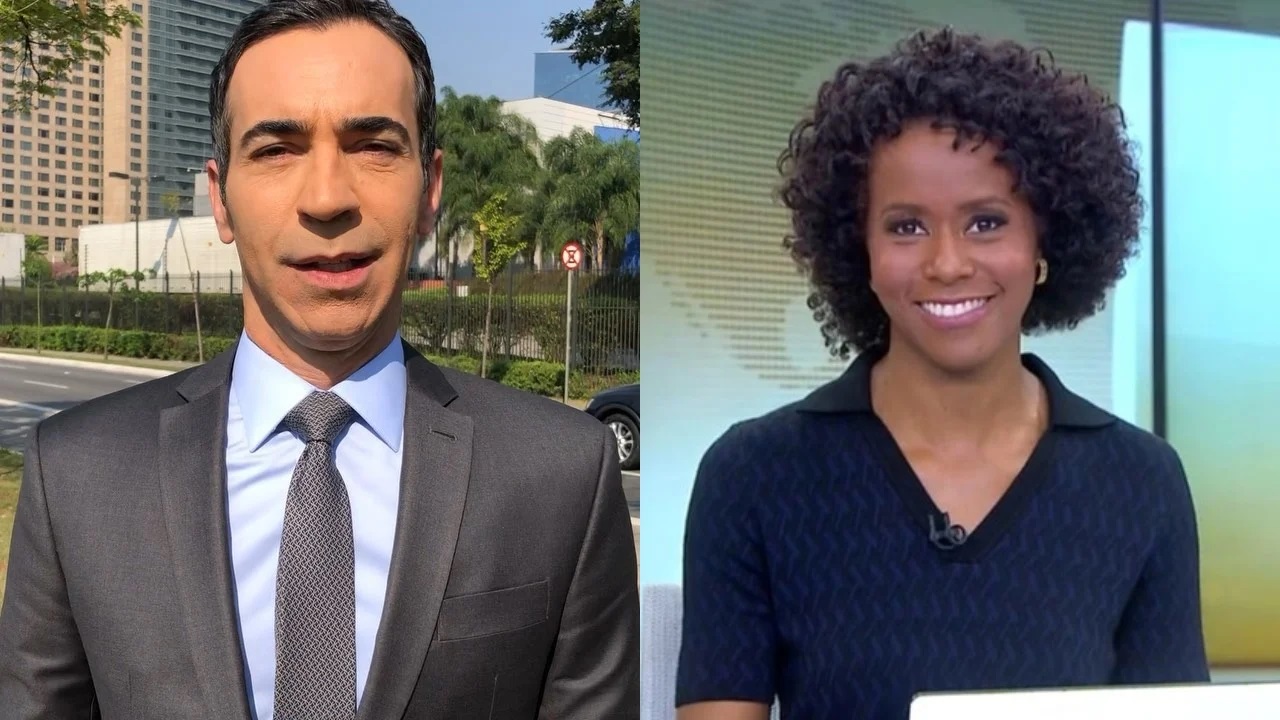 César Tralli e Maju Coutinho (Reprodução / Globo)