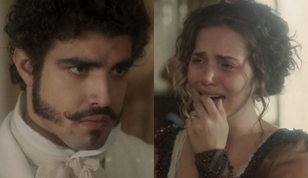 Dom Pedro (Caio Castro) e Domitila (Letícia Colin) de Novo Mundo
