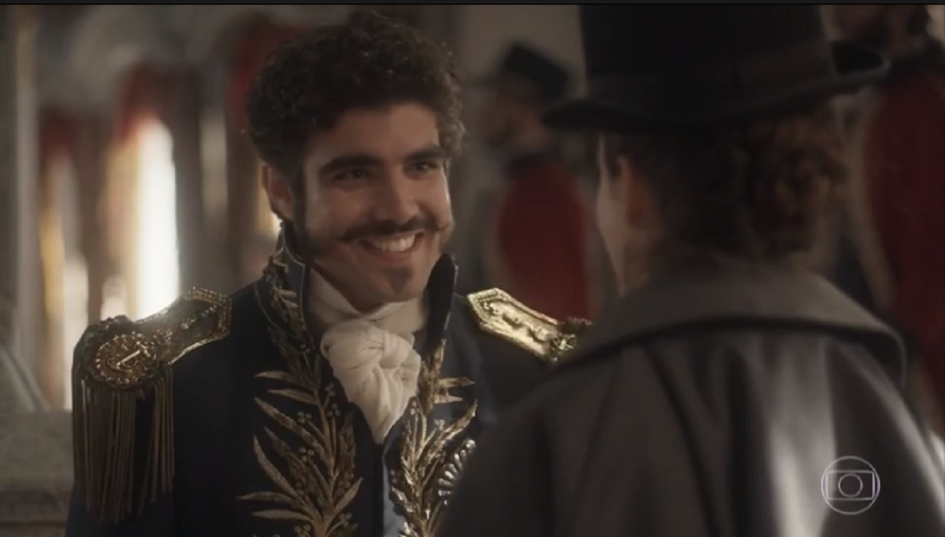 Dom Pedro (Caio Castro) e Isaura (Priscila Steinman) em Novo Mundo