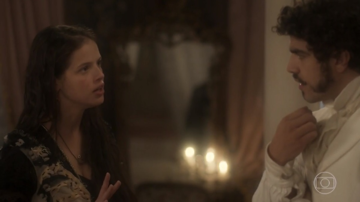 Domitila (Agatha Moreira) e Dom Pedro (Caio Castro) de Novo Mundo