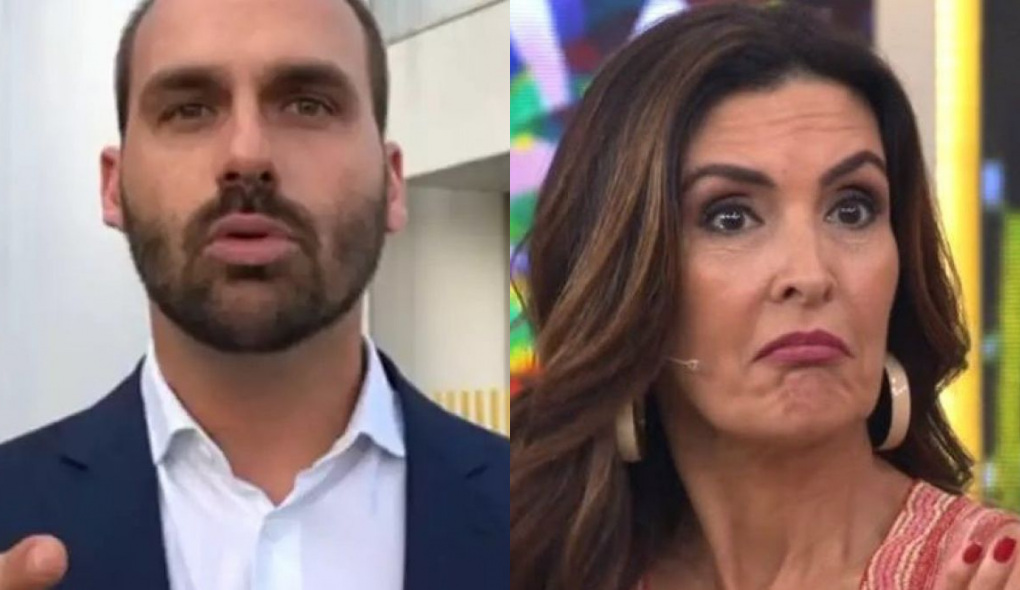 Eduardo Bolsonaro e Fátima Bernardes