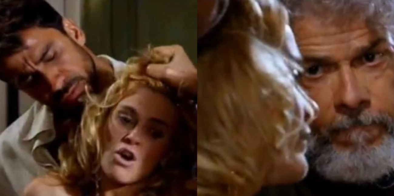 Enzo (Júlio Rocha), Teodora (Carolina Dieckmann) e Pereirinha (José Mayer) de Fina Estampa