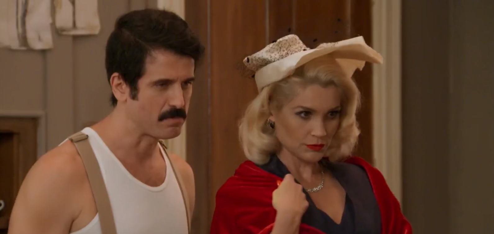 Ernesto (Eriberto Leão) e Sandra (Flávia Alessandra) de Êta Mundo Bom!