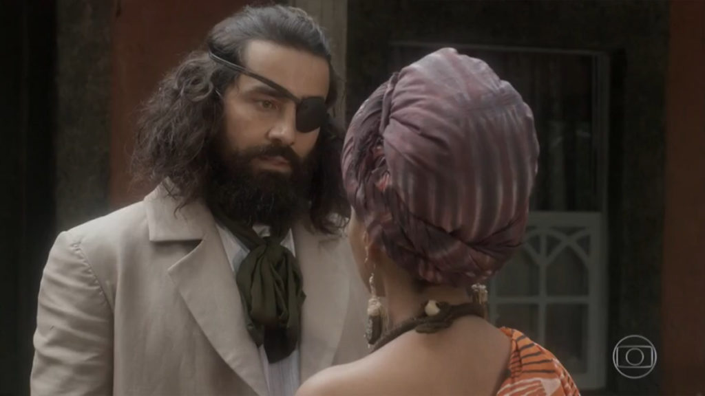 Ferdinado (Ricardo Pereira) e Diara (Sheron Menezzes) em Novo Mundo