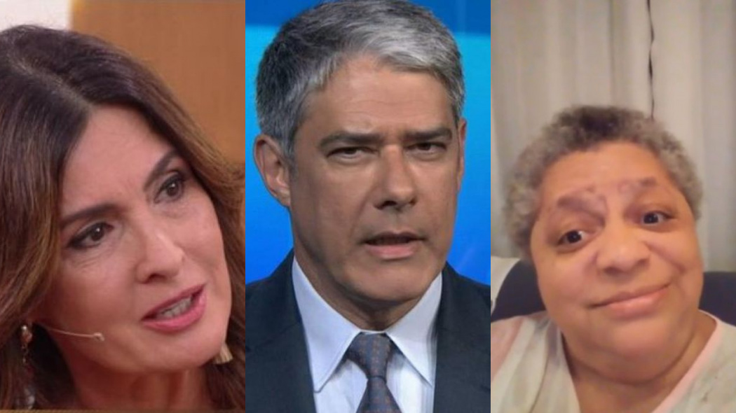 Fátima Bernardes, William Bonner e Léa Silva