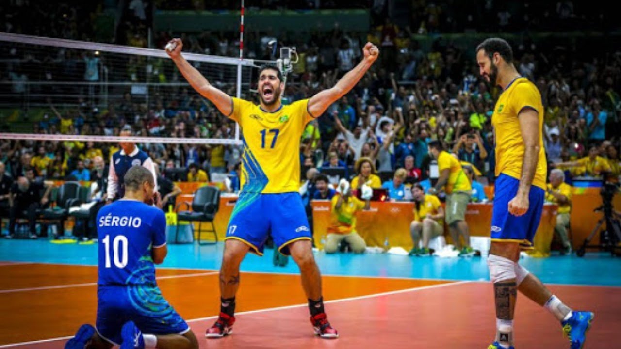 Jogadores da seleção brasileira de vôlei