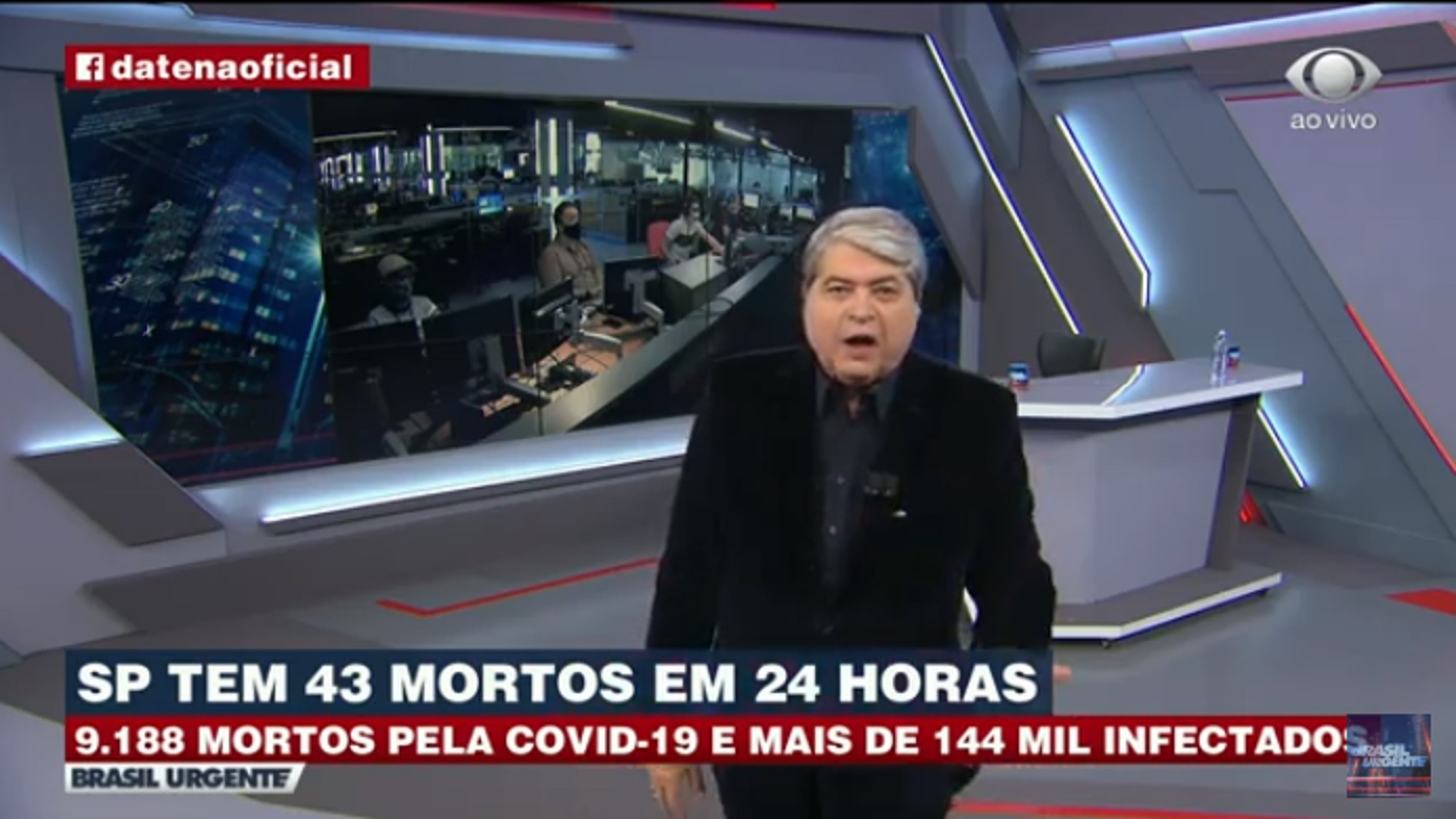 José Luiz Datena no comando do Brasil Urgente