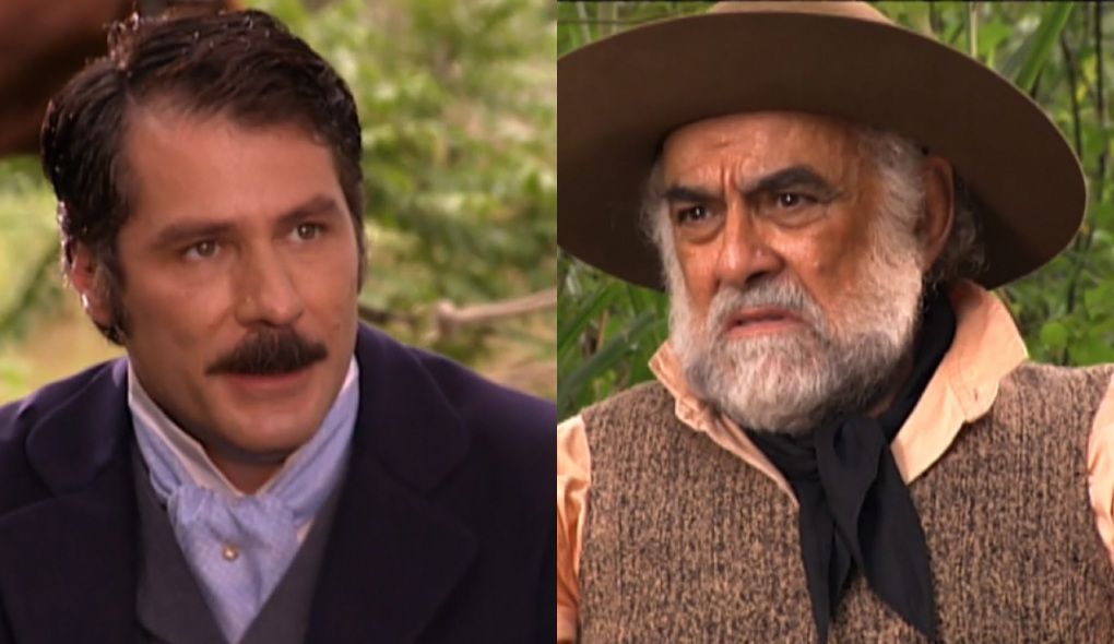 Leôncio (Leopoldo Pacheco) e Chico (Jonas Mello) de A Escrava Isaura