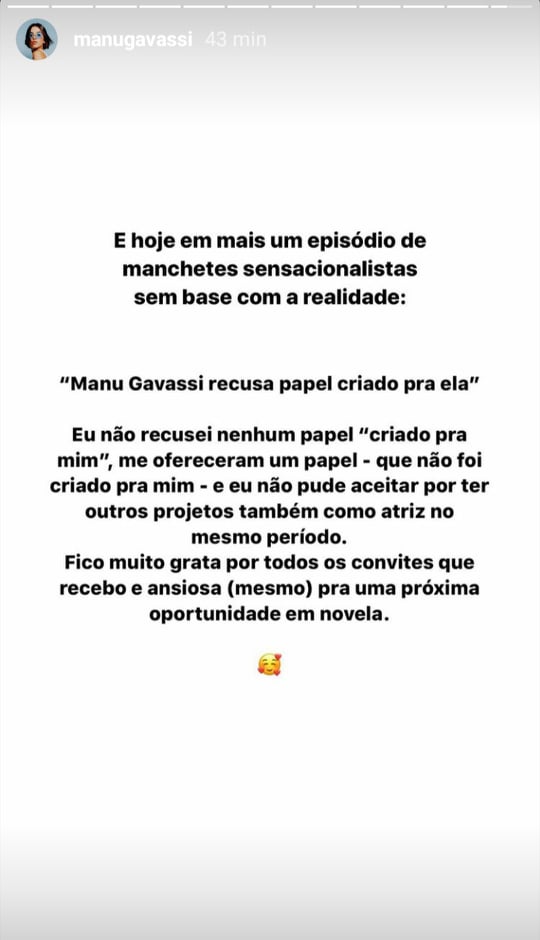 Manu Gavassi no Instagram