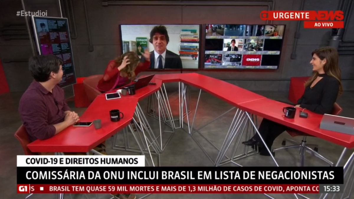 Maria Beltrão falou no Estúdio i sobre cabelo de Guga Chacra