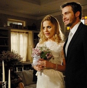 Melissa (Marisol Ribeiro) e Wilson (Max Fercondini) em Morde e Assopra
