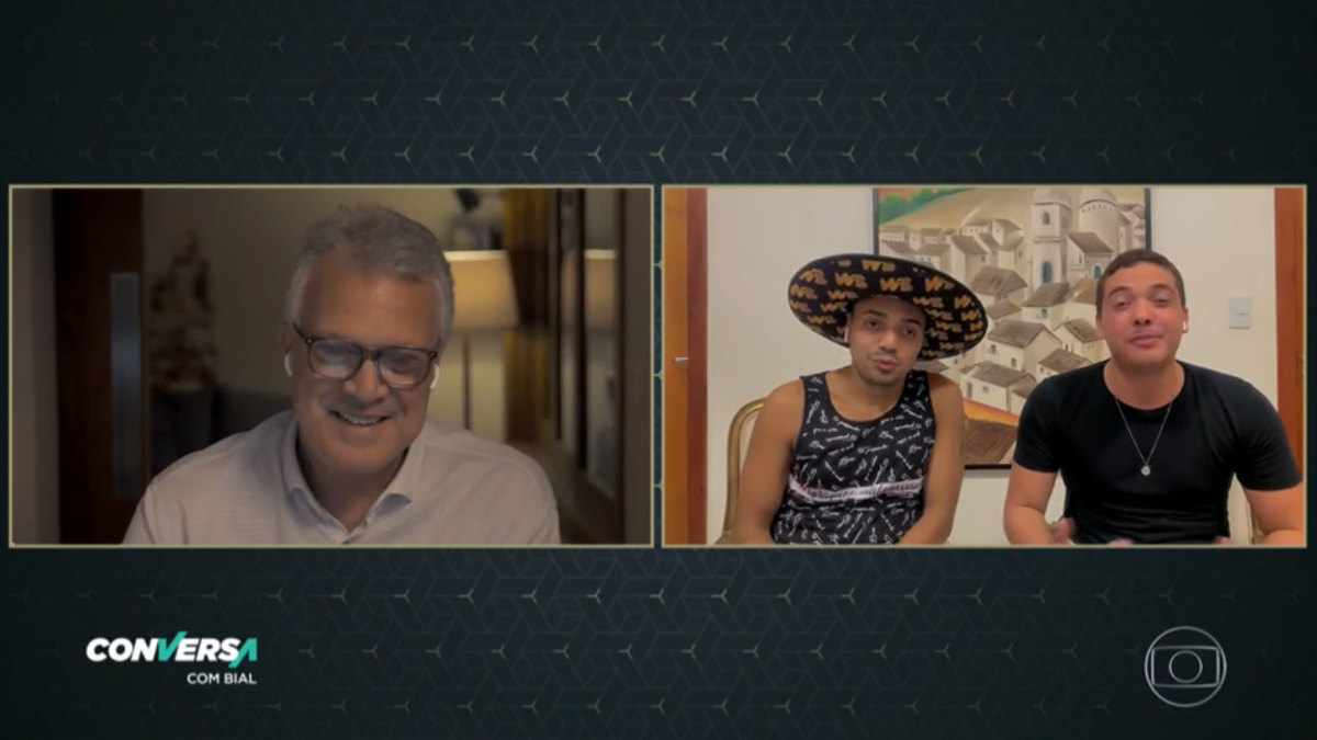 Pedro Bial, Tirulipa e Wesley Safadão no Conversa com Bial