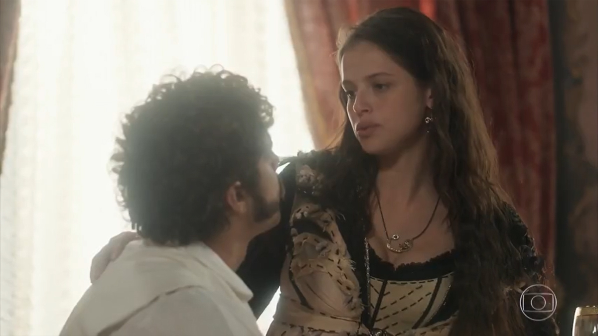 Pedro (Caio Castro) e Domitila (Agatha Moreira) em Novo Mundo