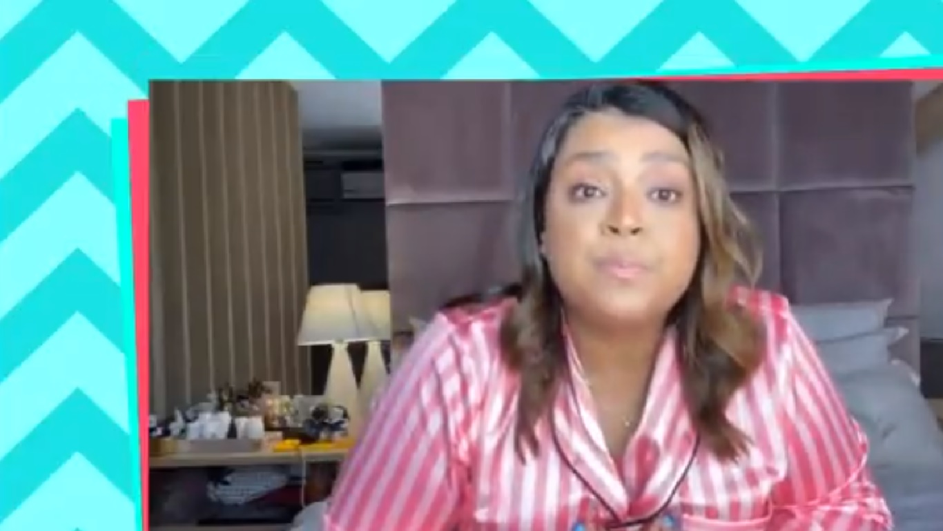 Preta Gil durante participação no Programa da Maísa