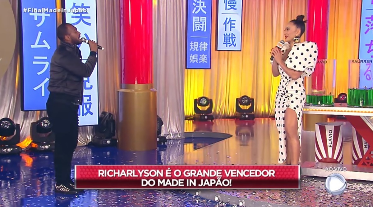 Richarlyson e Sabrina Sato na final do Made in Japão