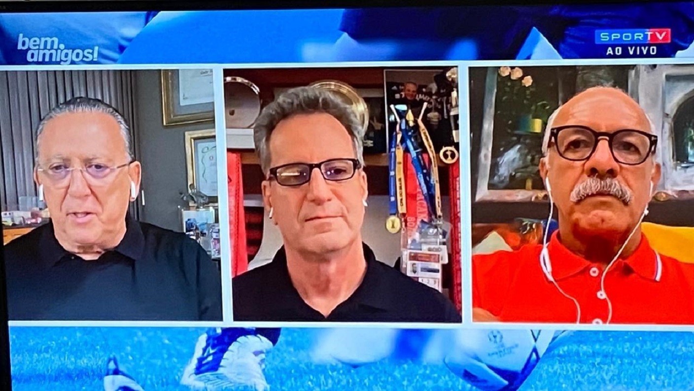 Rodolfo Landim em participação no Bem Amigos no SporTV