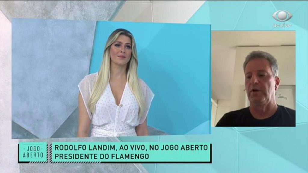 Rodolfo Landim em participação no Jogo Aberto na Band