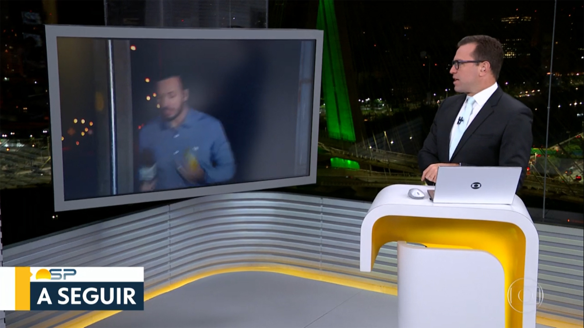 Rodrigo Bocardi e André Modesto no Bom Dia SP