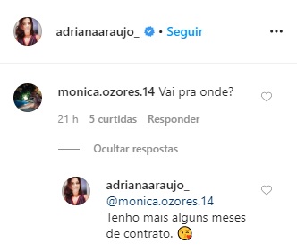Adriana Araújo indica que vai deixar a Record