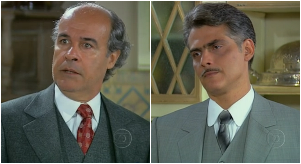 Margarido (Osmar Prado) e Sebastian (Tarcísio Filho) em Chocolate com Pimenta