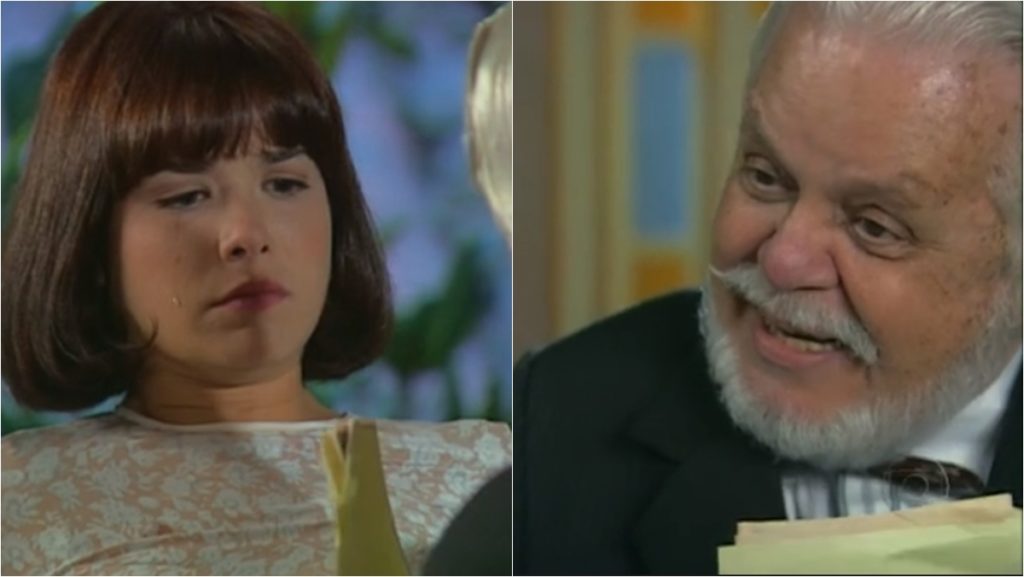 Klaus ameaça Celina (Reprodução: Globoplay)