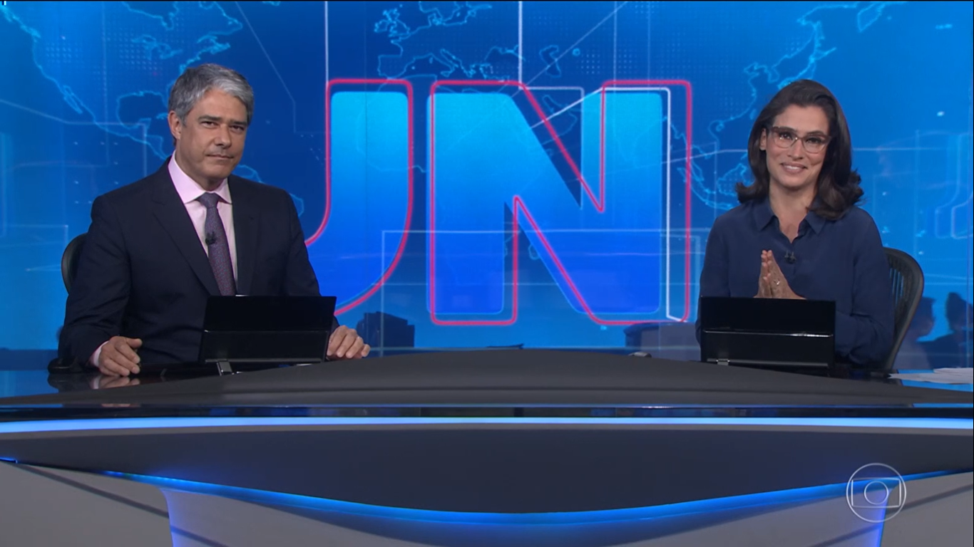 William Bonner e Renata Vasconcellos no Jornal Nacional