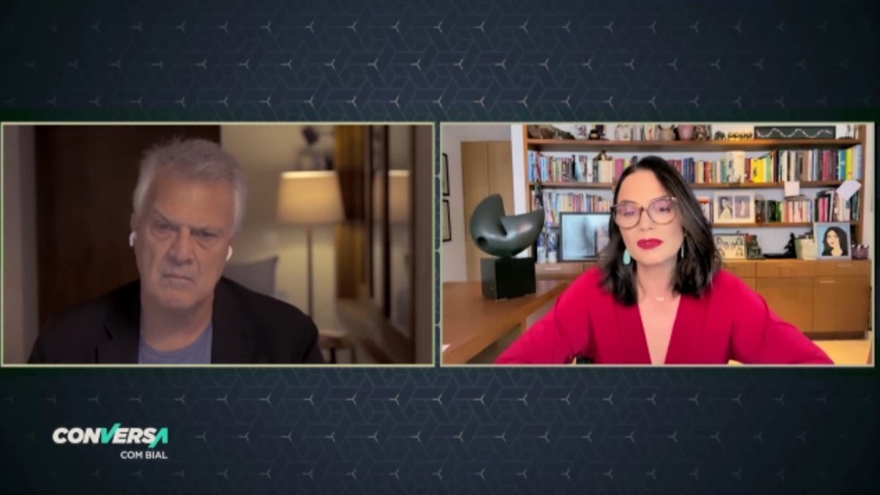 Pedro Bial recebe Luiza Brunet no Conversa com Bial (Divulgação / Globo)