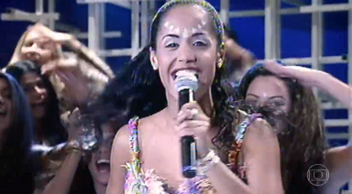 As Meninas no Domingão do Faustão (Reprodução: TV Globo)