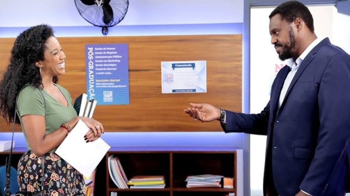 Maria Gal e Paulo Américo como Gleyce e Henrique em As Aventuras de Poliana (Divulgação / SBT)