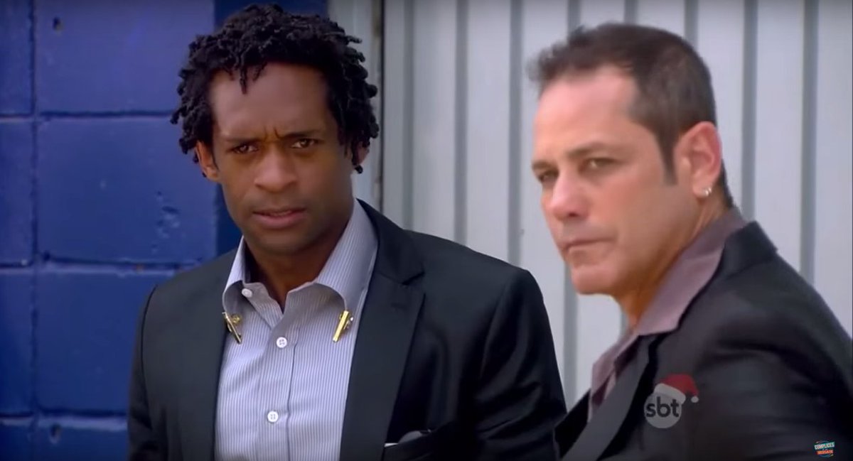 Carlos de Niggro e Luciano Vianna como Vargas e Navarro em Cúmplices de um Resgate (Reprodução / SBT)