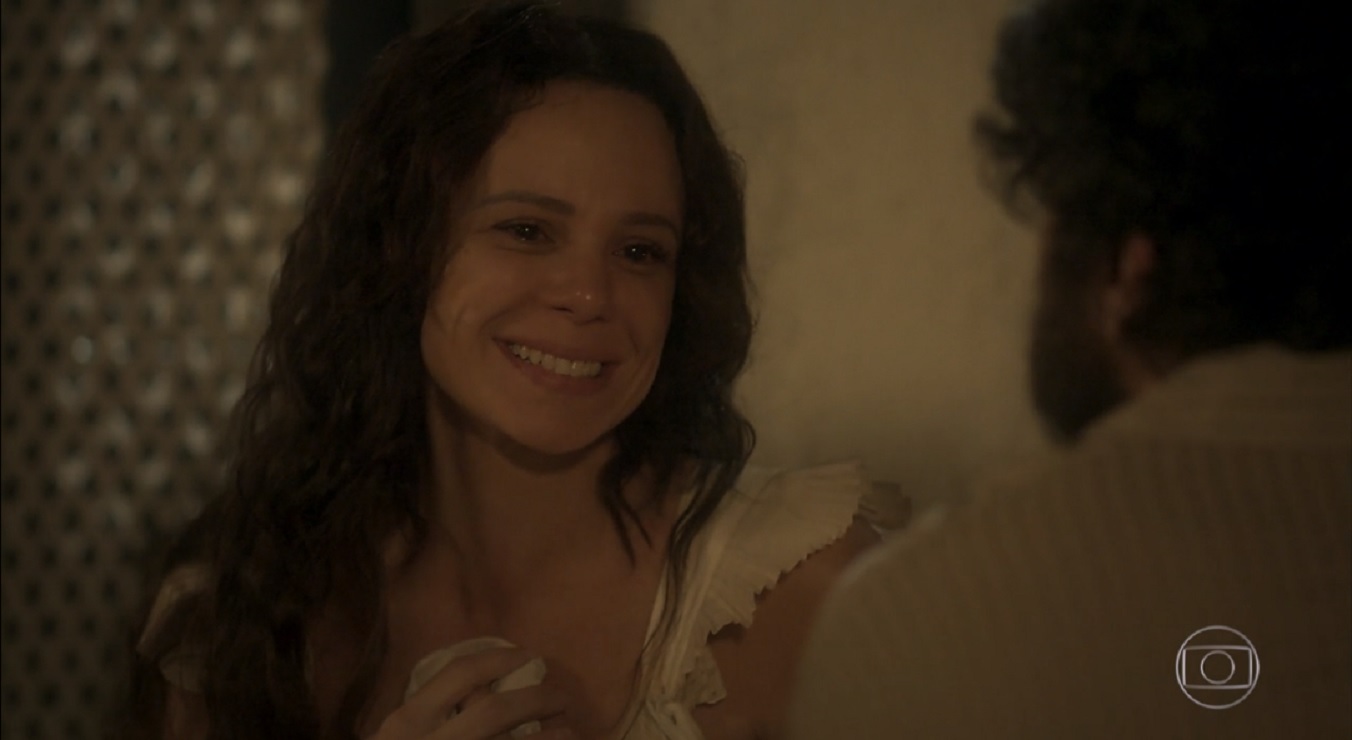 Amália (Vanessa Gerbelli) e Dr. Peter (Caco Ciocler) em Novo Mundo