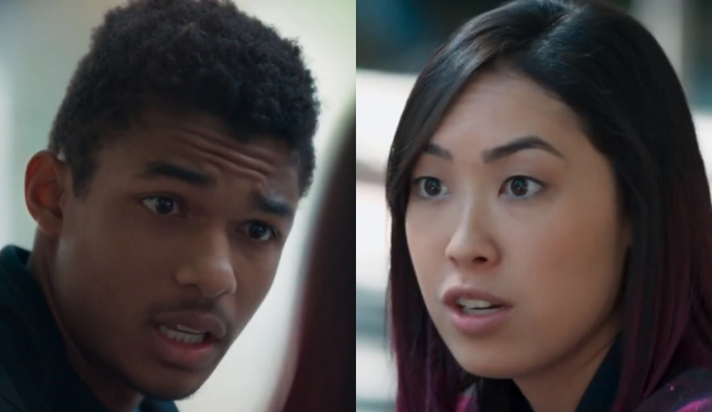Anderson (Juan Paiva) e Tina (Ana Hikari) de Malhação - Viva a Diferença
