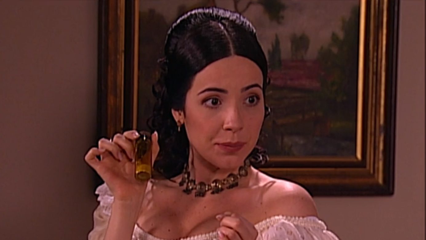 Branca (Renata Dominguez) em A Escrava Isaura