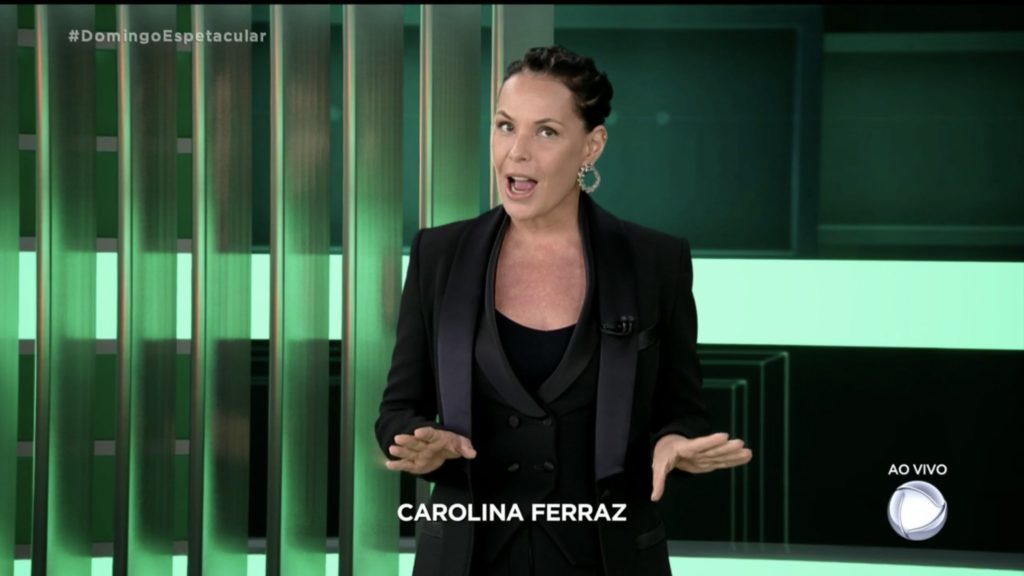 Carolina Ferraz no Domingo Espetacular